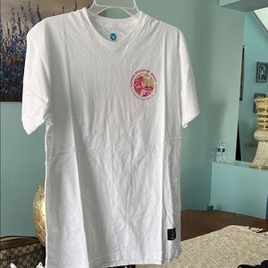 Vast White T-Shirt with Pink Graphic